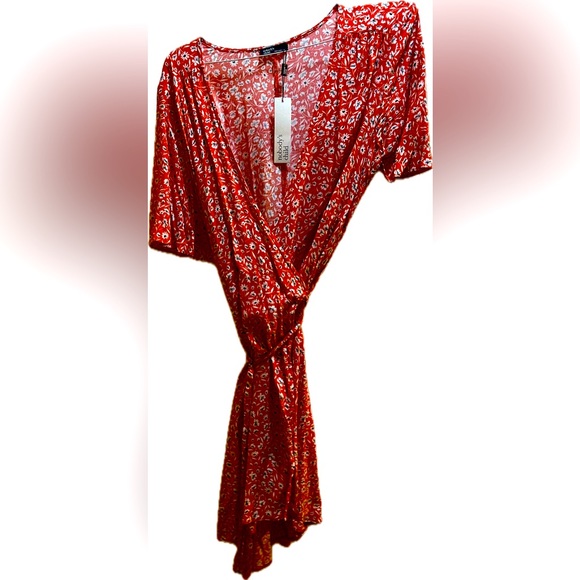 NWT ASOS Nobody’s Child Wrap Dress - Picture 1 of 3
